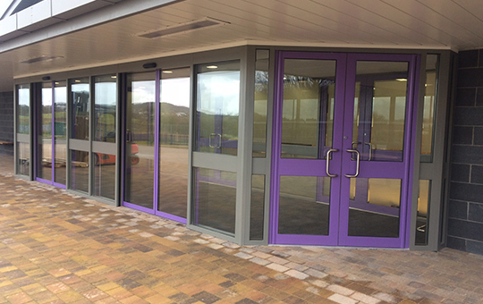 Record Manual and automatic Swing door commercial entrance